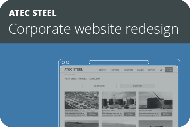 ATEC Steel corporate website redesign