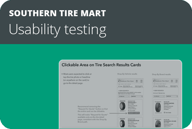 Southern Tire Mart usability testing