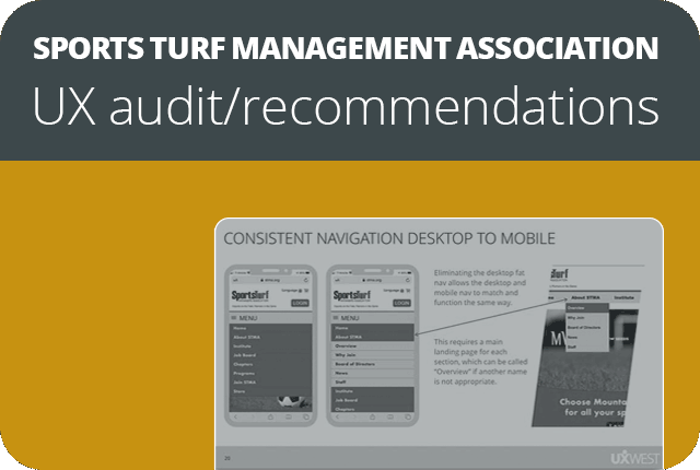 Sports Turf Management Association UX audit