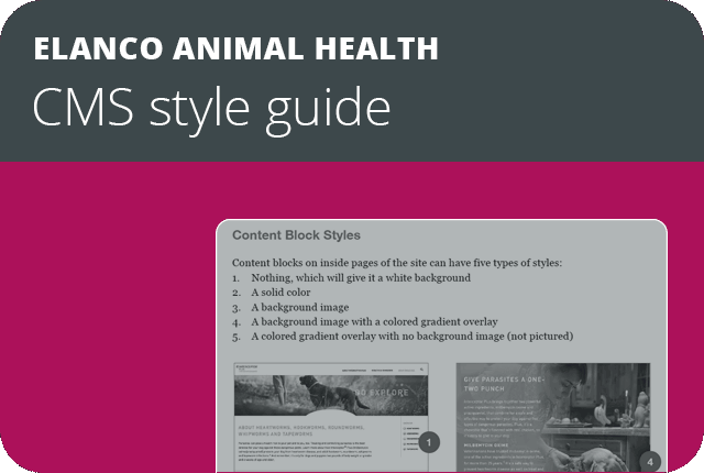Elanco Animal Health CMS style guide